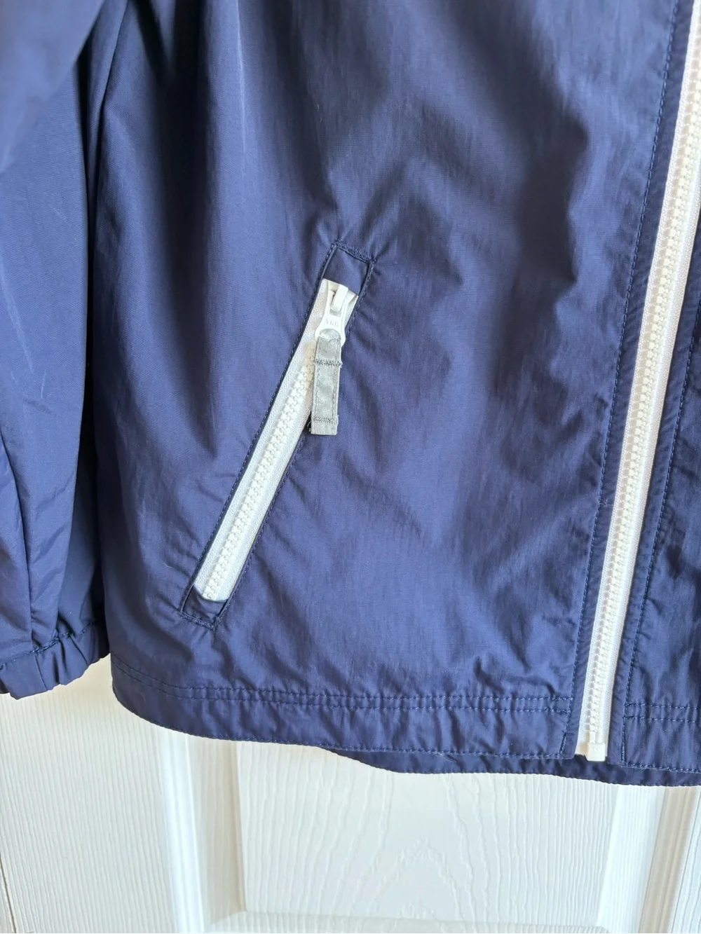 Hanna Andersson Wind at Your Back Anorak Jacket Navy Blue 140 US 10 Windbreaker